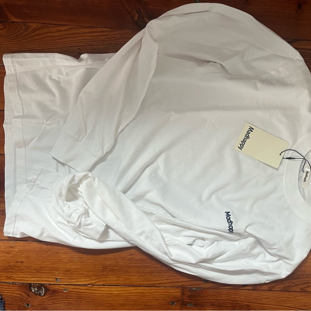 Brand new white long sleeve Madhappy tshirt